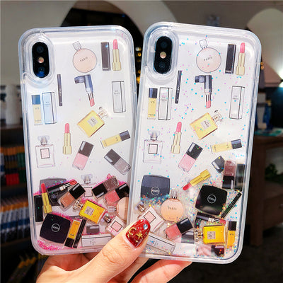 Funda Móvil con Patrón Cosmético y Líquido Dinámico