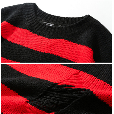 Suéter Tejido Jacquard a Rayas con Cuello Redondo - Image 10