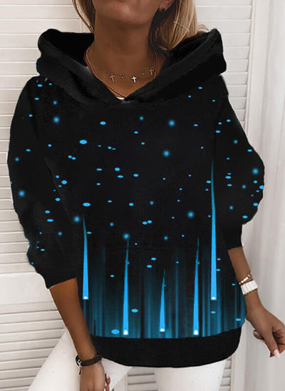 Sudadera con capucha estampado de lentejuelas para mujer - Image 7