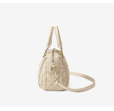 Bolso Mensajero Boston de Cuero Genuino con Diseño Rombo - Image 27