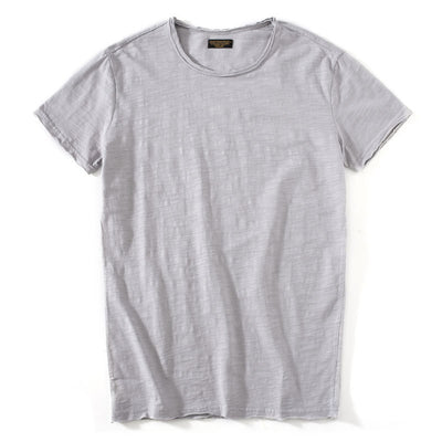 Camiseta Básica Slim Fit Cuello Redondo - Colores Lisos Primavera Verano - Image 9