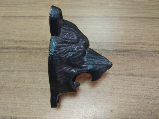 Abridor de Cerveza Cabeza de Oso de Hierro Fundido para Pared - Image 6