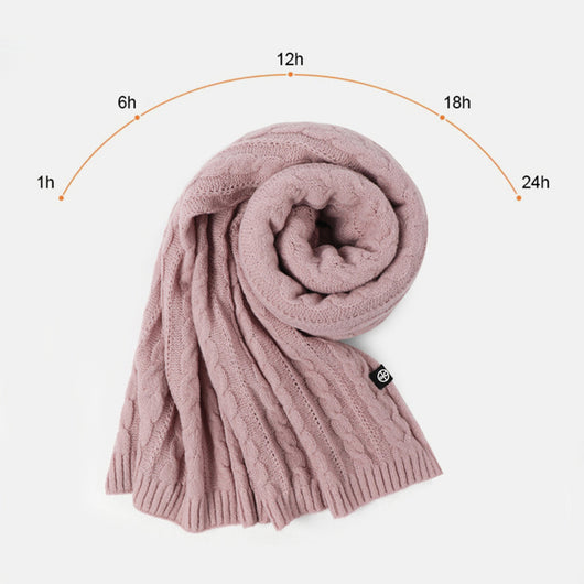Bufanda Larga de Lana Tejida Estilo Coreano - Abrigo Versátil para Invierno - Image 24