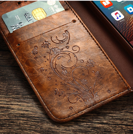 Funda Tipo Libro de Cuero Retro Lujo Compatible con iPhone y Samsung Galaxy - Image 4