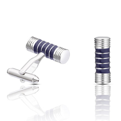 Gemelos Ejecutivos de Rayas Azul y Negro - Accesorios Premium - Image 11