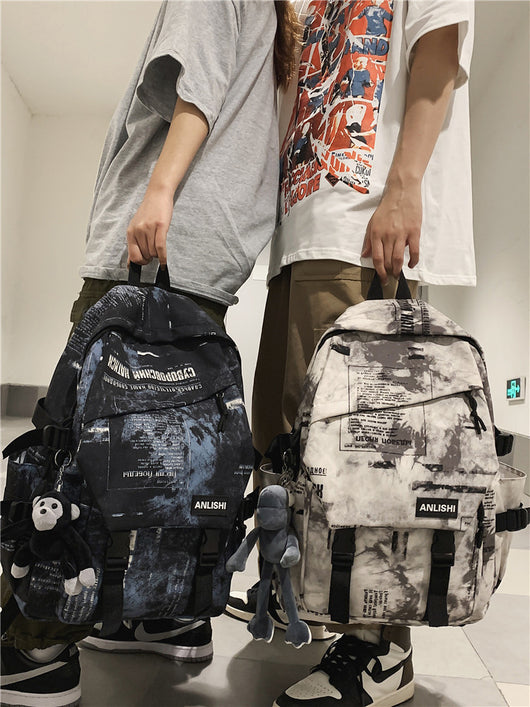 Mochila Harajuku Negra Estilo Metal Urbano - Serie Mountain - Image 3