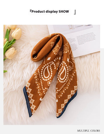 Pañuelo de Seda Emulada 70cm - Accesorio de Moda Versátil - Image 25