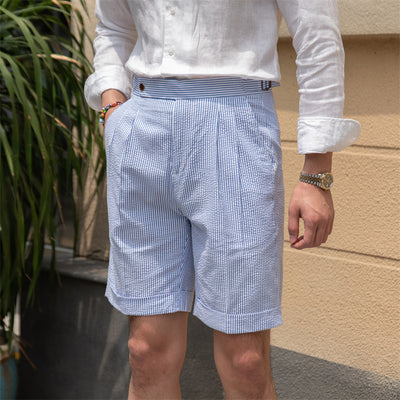 Shorts Seersucker a Rayas - Cómodos y Transpirables