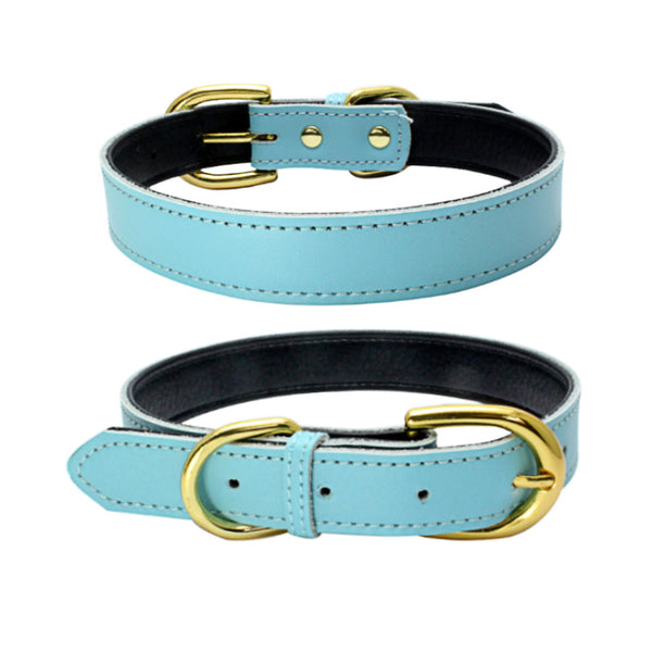 Collar para Mascotas de Cuero Genuino