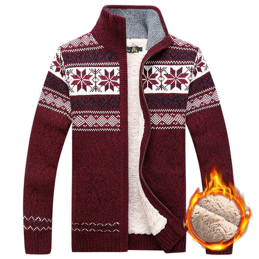 Cardigan de Lana Gruesa para Hombre - Suéter Cálido Tipo Abrigo Invierno - Image 11