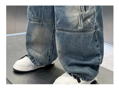 Pantalones Cargo Sueltos para Niños - Jeans Versátiles y Cómodos - Image 26