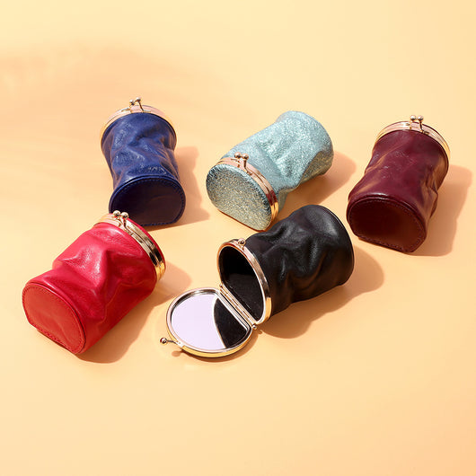 Bolsa de Cosméticos Retro Cuero Genuino Portátil - Image 7