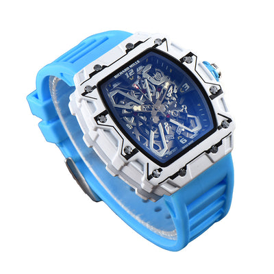 Reloj de Cuarzo para Hombre con Diseño de Onda y Calendario - Image 4