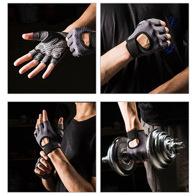 Guantes Deportivos de Medio Dedo - Agarre Antideslizante para Ciclismo y Fitness - Image 2