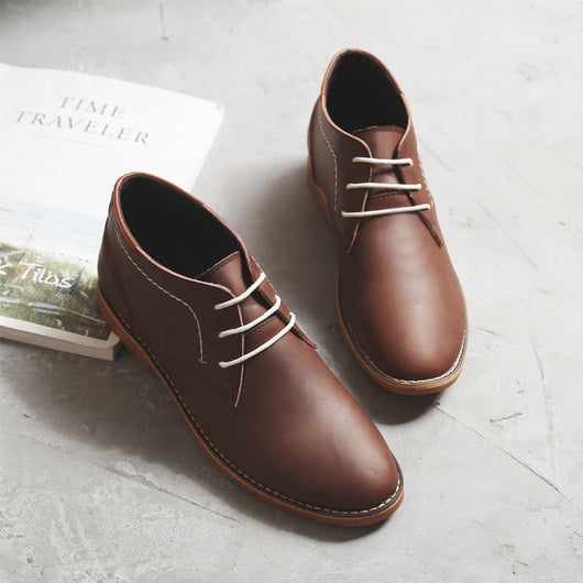 Botas Casuales de Cuero para Hombre - Zapatos de Trabajo Versátiles - Image 5