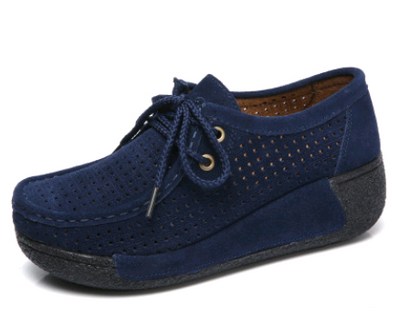 Zapatos Casuales de Cuero con Cordones y Suela Gruesa para Mujer - Image 18
