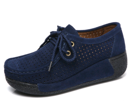 Zapatos Casuales de Cuero con Cordones y Suela Gruesa para Mujer - Image 18