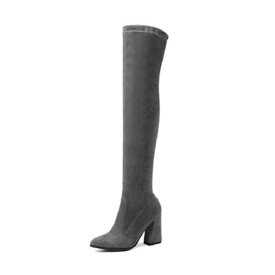 Botas Altas hasta la Rodilla con Tacón Fino Aguja y Elástico - Image 5