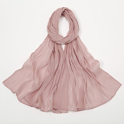Pañuelo de Seda Chiffon Transpirable Efecto Anti-Arrugas Colores Lisos - Image 19