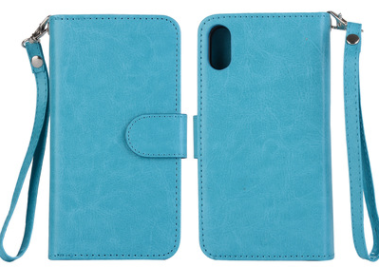 Funda iPhone X con Patrón Cuero Envejecido y 9 Ranuras para Tarjetas - Image 2