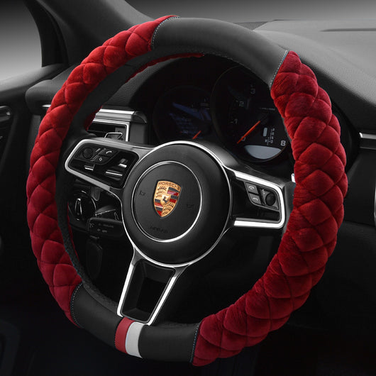 Funda Cálida para Volante de Auto con Diseño de Patitas - 38cm Protector Peluche