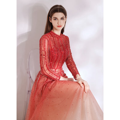 Vestido de Fiesta Rojo Elegante de Alta Gama para Mujer - Image 10