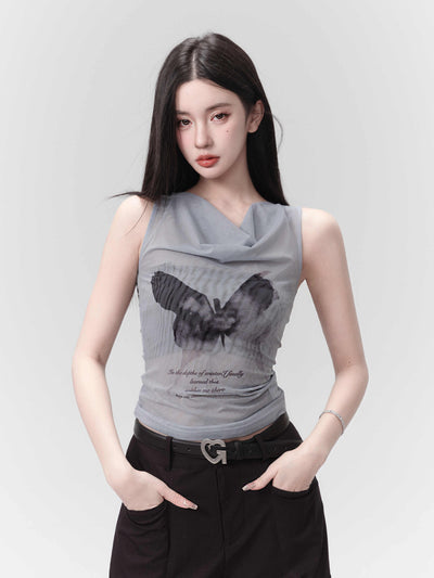 Playera con Estampado de Mariposas Dulce y Única - Image 9