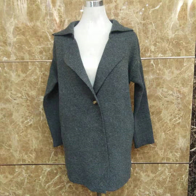 Chaqueta Tejida con Cuello de Solapa - Largo Medio para Mujer - Image 16