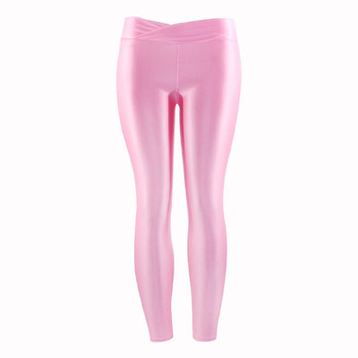 Pantalones Capri Elásticos Talle Bajo Brillante en Colores Neón para Mujer - Image 10