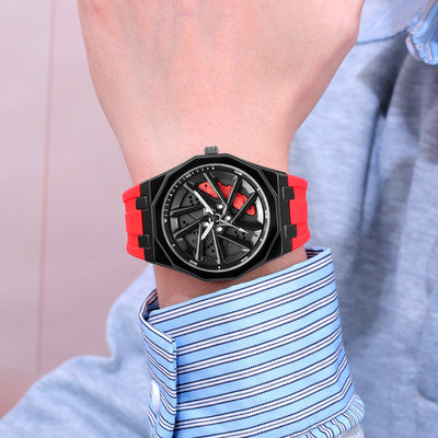 Reloj de Cuarzo para Hombre con Diseño de Rueda Giratoria - Image 9