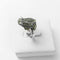 Female Personality Niche Design Glamour Exaggerated Frog Ring Verde Adjustable