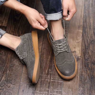 Zapatos Casuales de Cuero de Cerdo para Hombre - Estilo Británico Trendy - Image 12