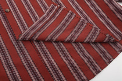 Camisa de Rayas Verticales Estilo Vintage Americano - Unisex Manga Larga - Image 20