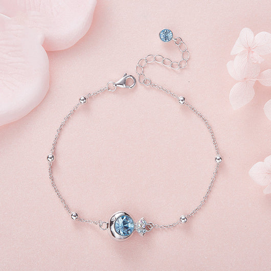 Pulsera de Plata 925 Estilo Japonés y Coreano para Mujer
