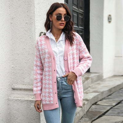 Cardigan de Lana con Bolsillos Contrastados y Cuello en V - Image 6