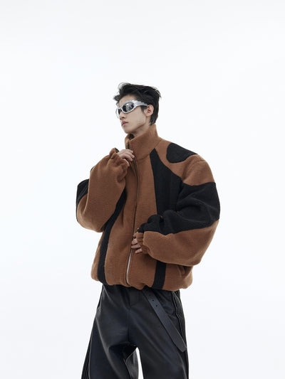 Chaqueta Reversible de Patchwork Vintage con Contraste - Image 2