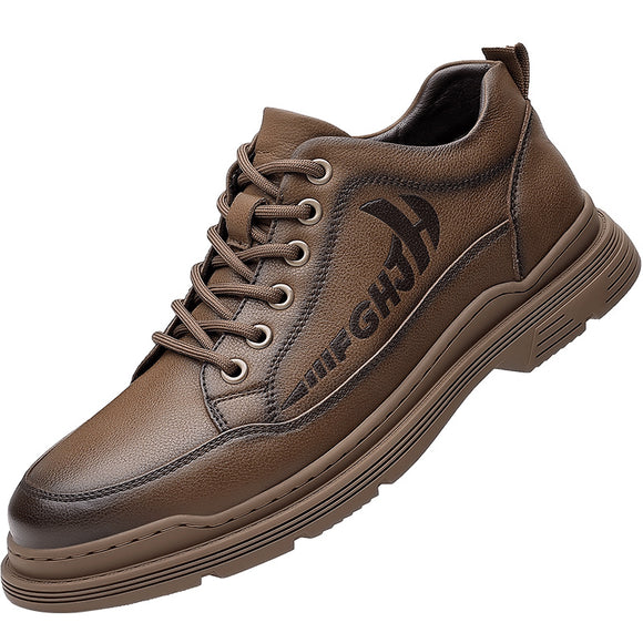 Zapatos de Cuero para Hombre Transpirables Negocios Suela Blanda