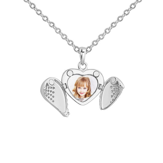Cadena de Clavícula con Marco de Corazón de Diamante - Image 4
