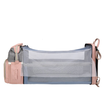 Mochila Maternal Multifuncional con Red Antimosquitos, Capacidad Grande y Cuna Plegable - Image 24