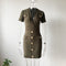 Vestido Tejido Escote V Manga Corta