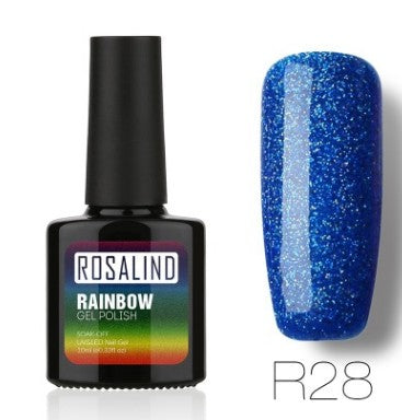 Esmalte de Gel Fotocurable ROSALIND sin Químicos - Sistema Arcoíris con Brillos - Image 37