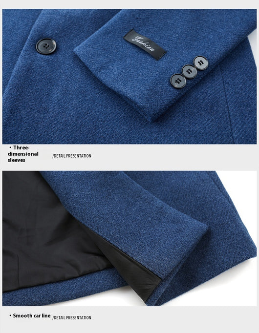 Abrigo de Lana Entallado para Hombre - Corte Moderno Otoño Invierno - Image 19
