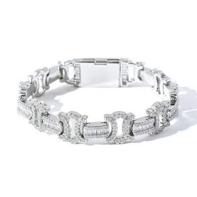 Pulsera Hip Hop para Hombre con Circonitas Cuadradas y Redondas Incrustadas - Image 2
