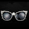 Gafas de sol estilo felino con cristales de diamante