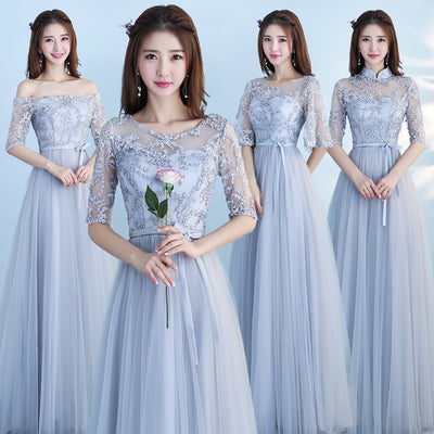 Vestido Largo Azul para Damas de Honor - Elegancia para Bodas y Eventos - Image 2