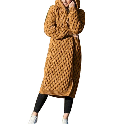 Cardigan Tejido Grueso con Capucha para Invierno Mujer - Image 16