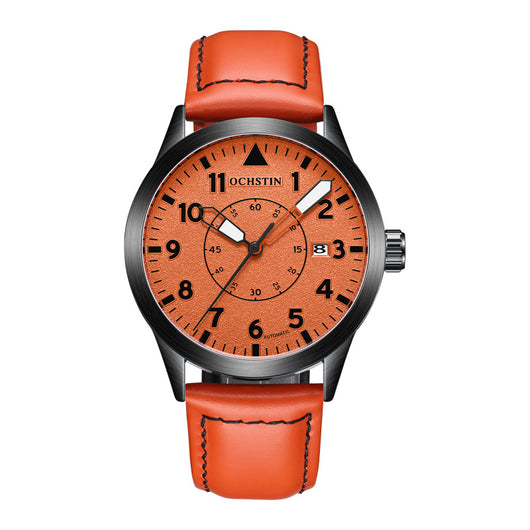 Reloj Automático de Hombre con Correa de Cuero, Resistente al Agua y Esfera Luminosa - Image 4