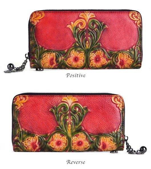Billetera de Cuero Estampado Vintage - Image 3