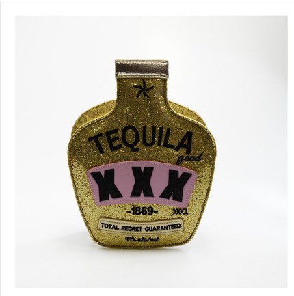 Bolsa Mensajera de Cuero PU Diseño Botella de Tequila - Image 3