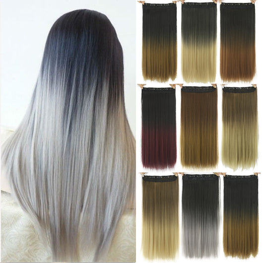 Peluca de un clip con cinco extensiones de cabello sintético